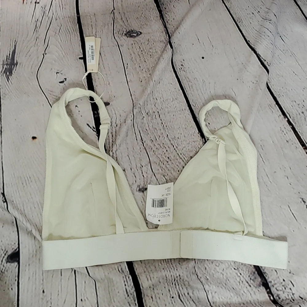 Skims Cotton Plunge Bralette NWT 3X Bone - Picture 4 of 6